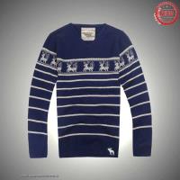 heren abercrombie and fitch v-hals truien gestreept moose pattern koningsblauw Kleren Outlet yhbuk263